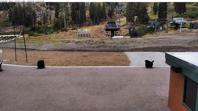 view from Palisades Tahoe Alpine Lodge Base Area on 2026-09-03