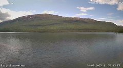 view from Lesjaskogsvatnet on 2025-07-04
