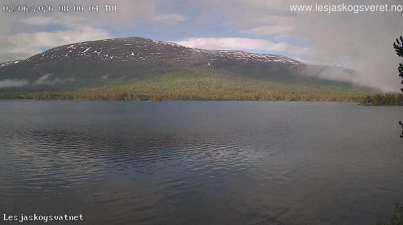 time-lapse frame, Lesjaskogsvatnet webcam