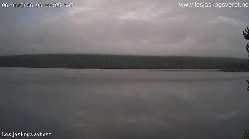 time-lapse frame, Lesjaskogsvatnet webcam