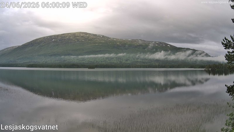 time-lapse frame, Lesjaskogsvatnet webcam