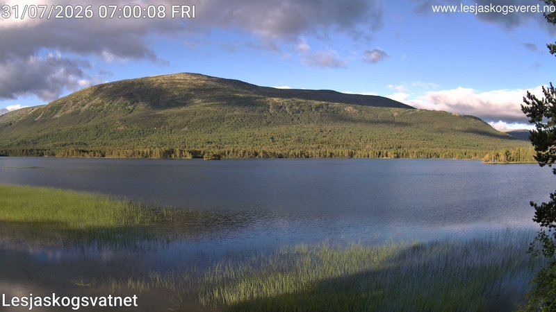 time-lapse frame, Lesjaskogsvatnet webcam