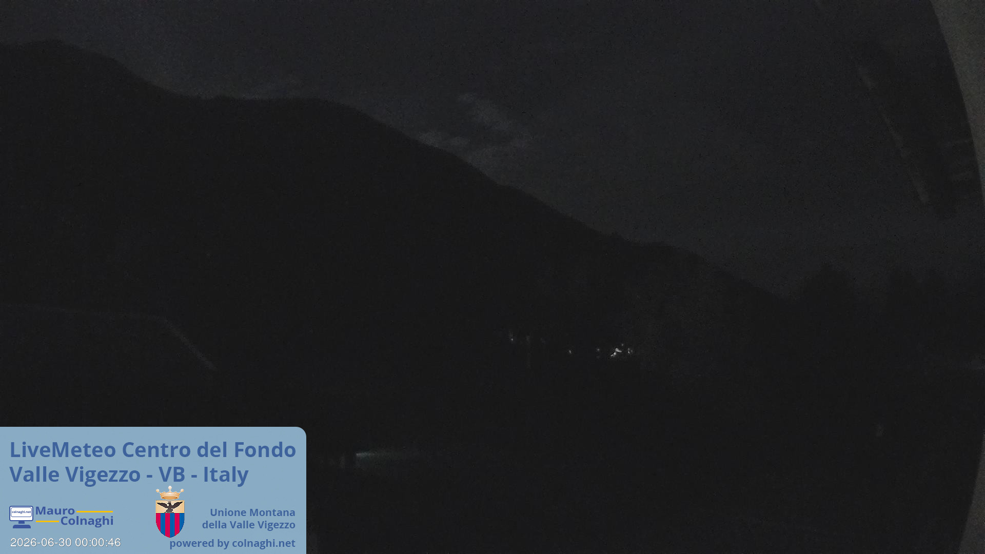 time-lapse frame, Unione Montana Valle Vigezzo webcam