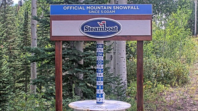 view from Steamboat Mid-Mountain Snow Stake on 2026-08-28