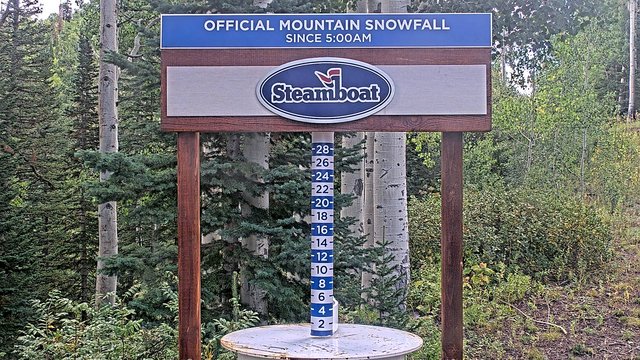 view from Steamboat Mid-Mountain Snow Stake on 2026-09-04