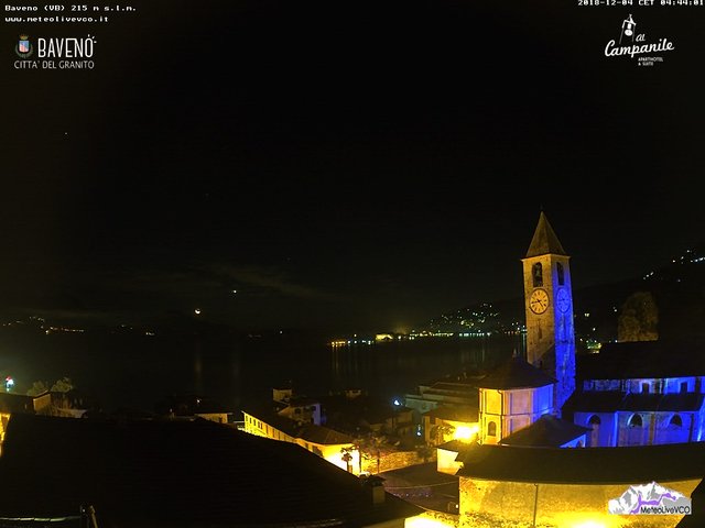 time-lapse frame, Baveno 4 dicembre 2018 webcam