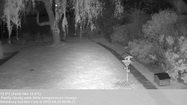 time-lapse frame, Wembury, Devon. Garden Cam webcam