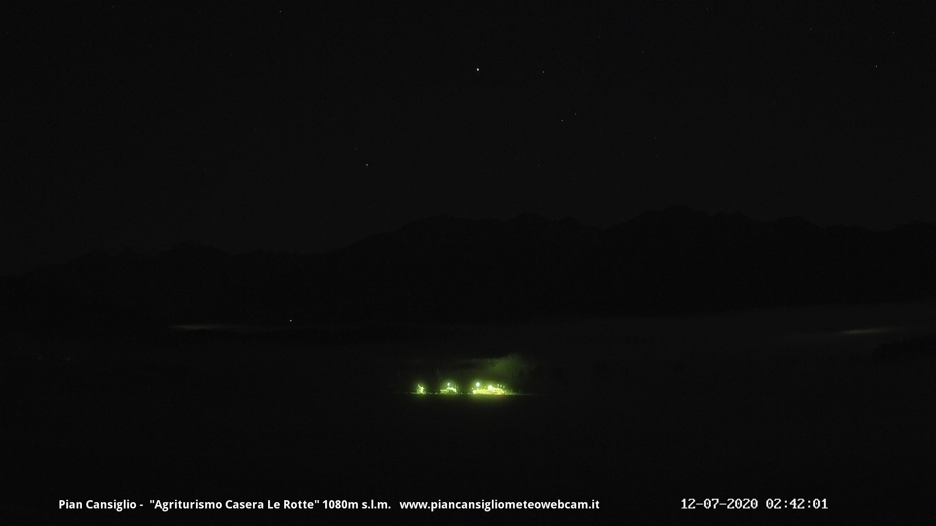 time-lapse frame, cometa 12 luglio webcam