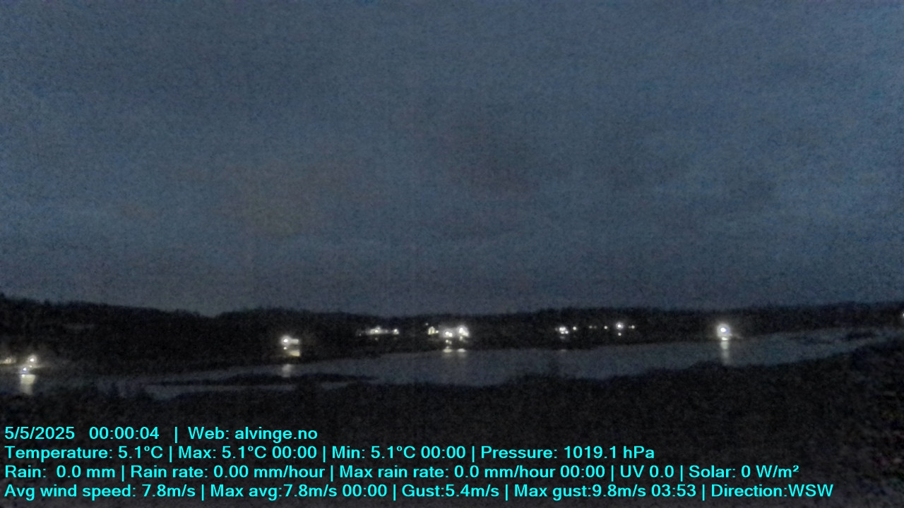 time-lapse frame, Aune webcam