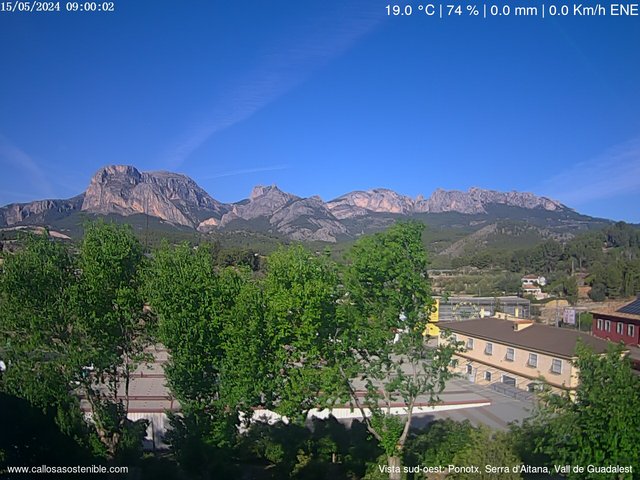 time-lapse frame, Callosa d'en Sarrià - Aitana webcam