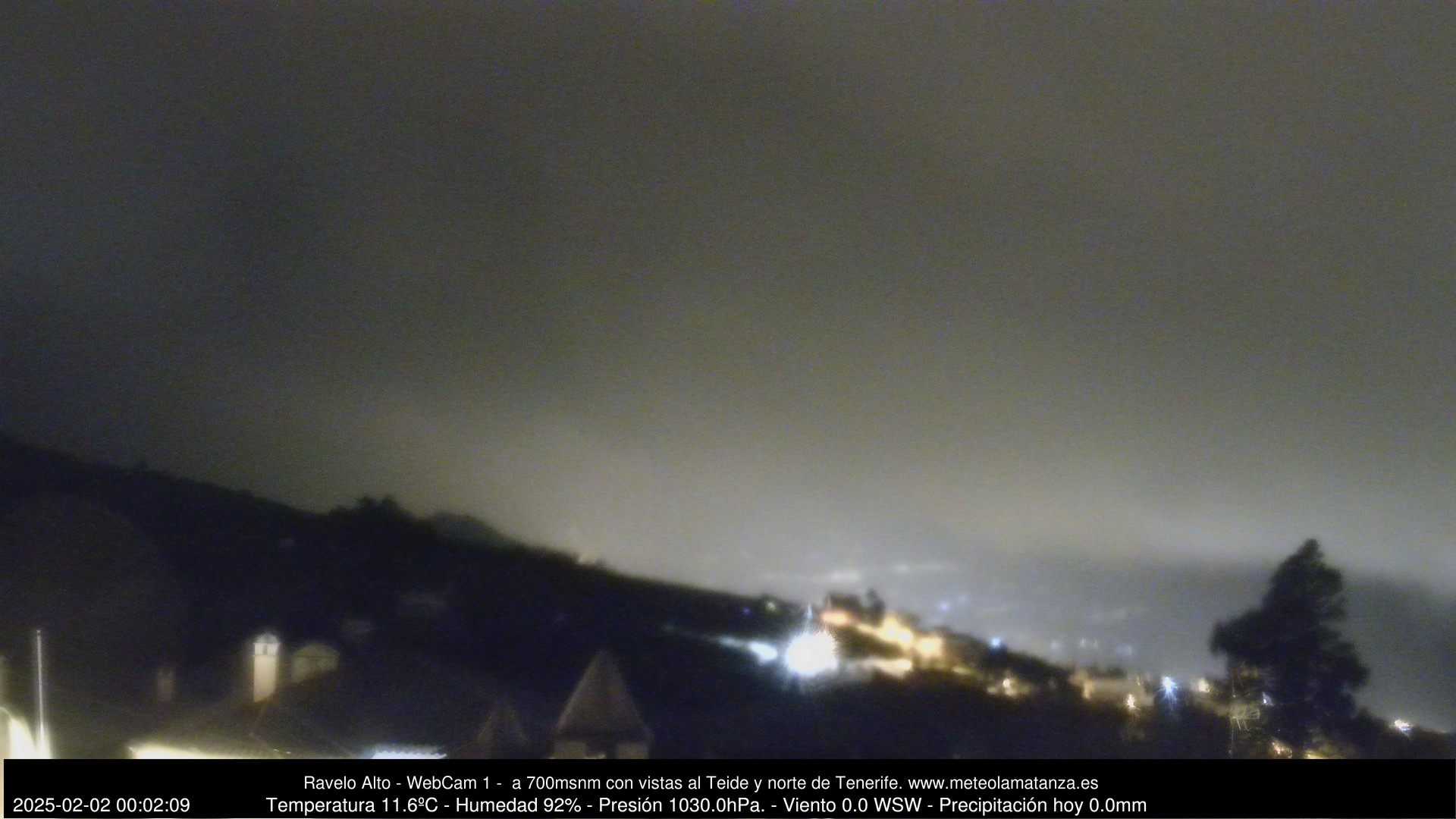 time-lapse frame, MeteoRavelo- Visión N de Tenerife webcam