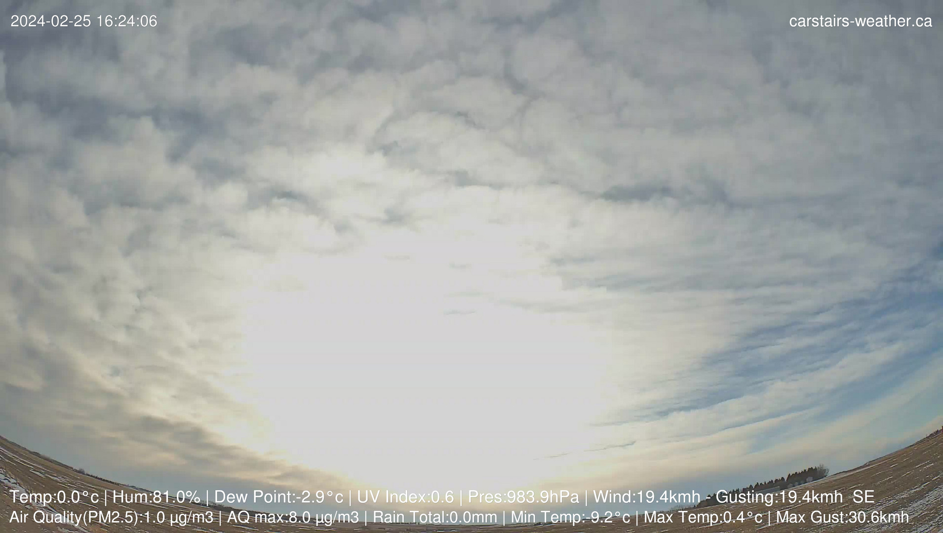 time-lapse frame, Sunset Feb 25 2024 webcam