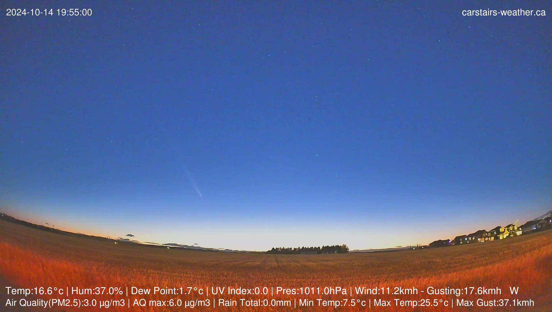 time-lapse frame, Comet  webcam