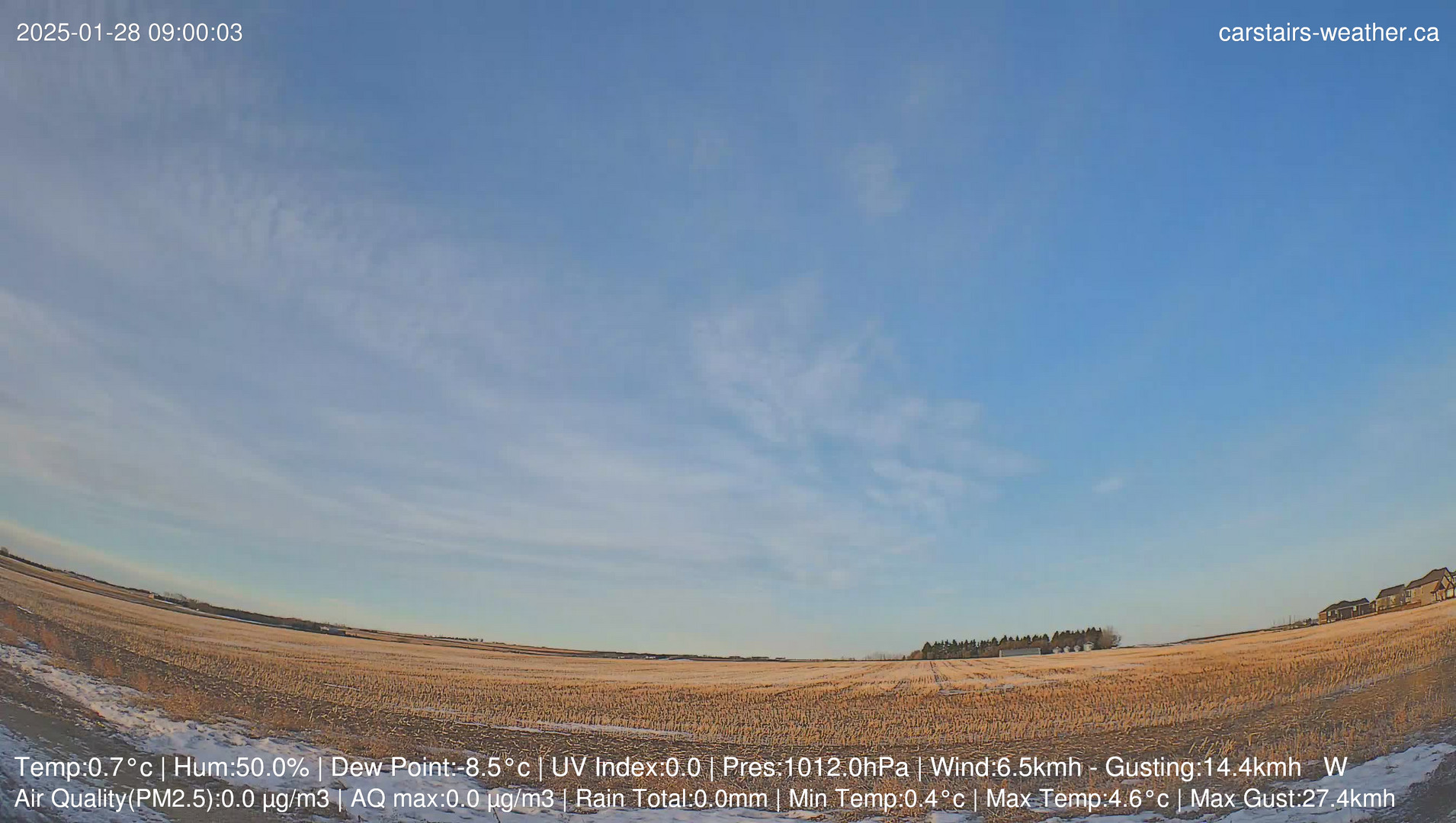 time-lapse frame, Carstairs Sky Cam webcam