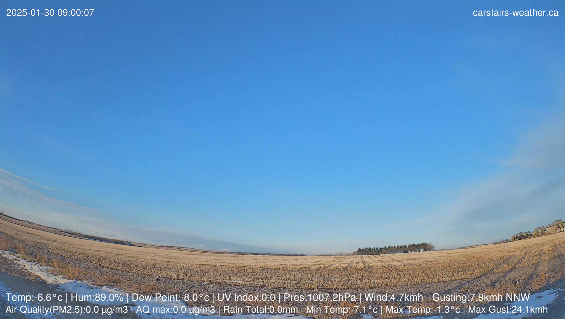 time-lapse frame, Carstairs Sky Cam webcam