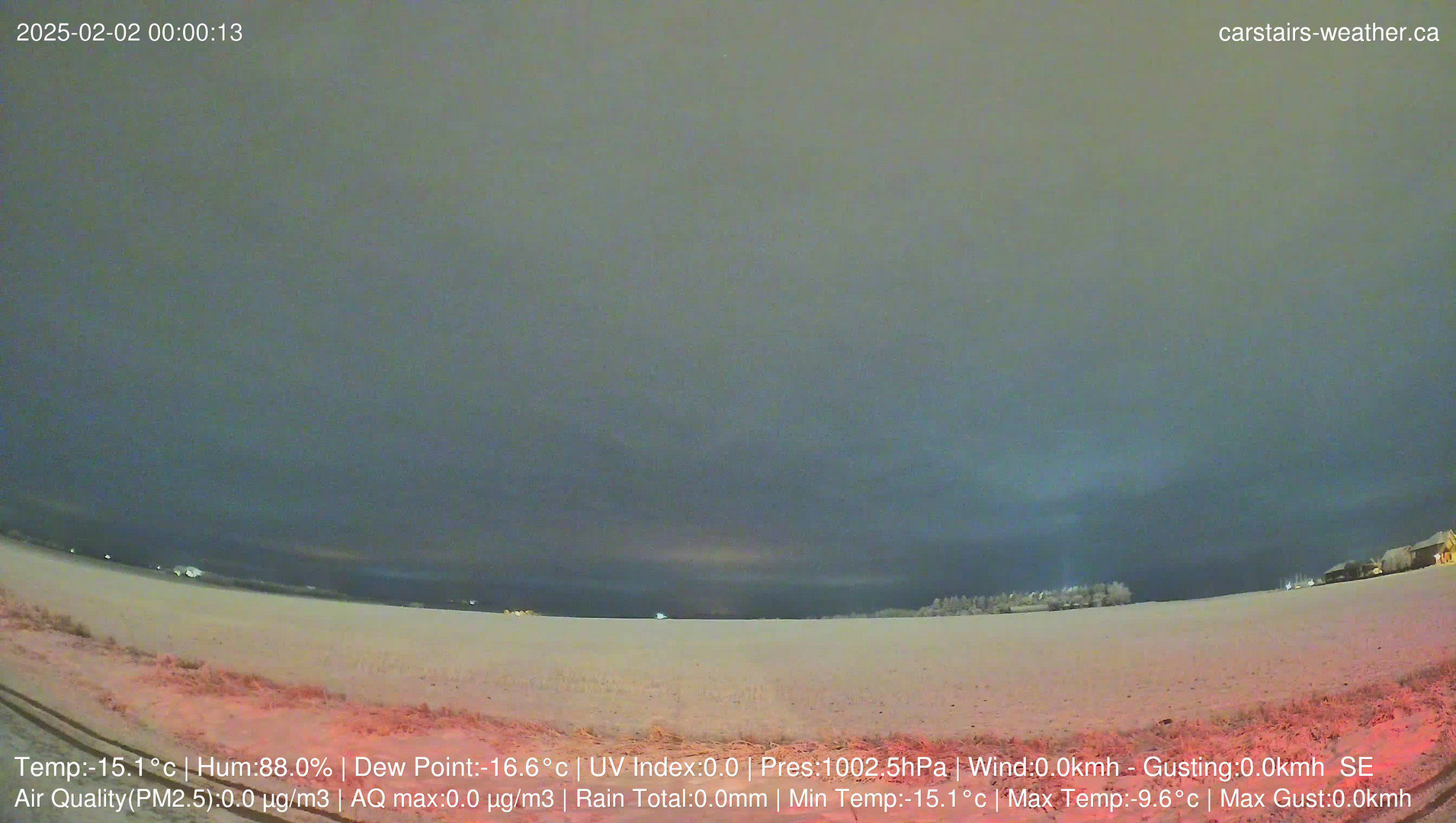 time-lapse frame, Carstairs Sky Cam webcam