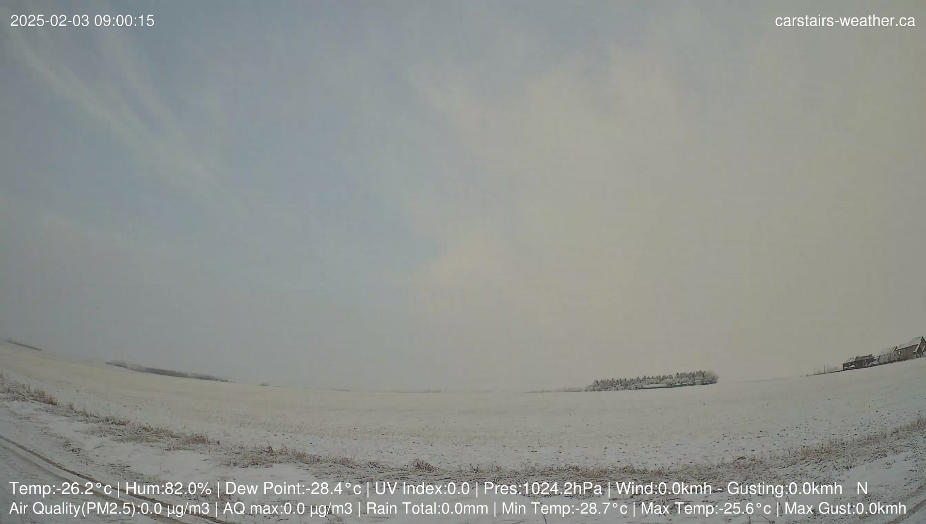 time-lapse frame, Carstairs Sky Cam webcam