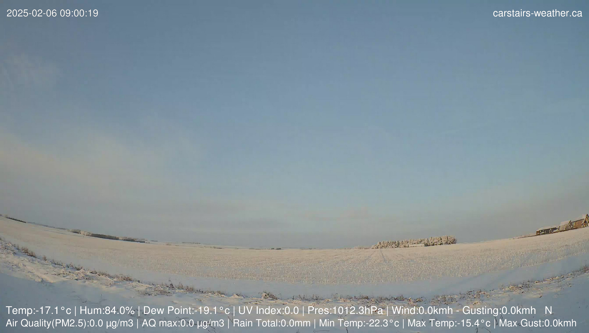 time-lapse frame, Carstairs Sky Cam webcam