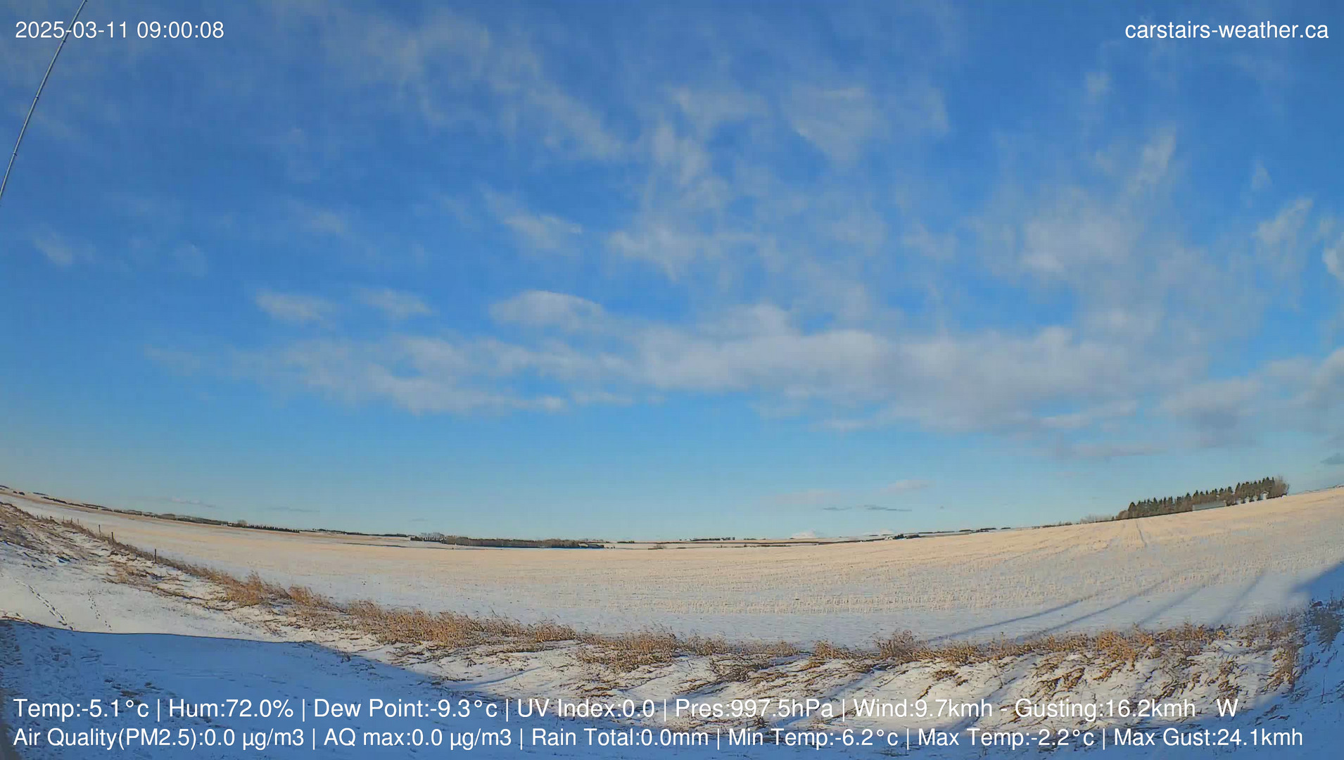 time-lapse frame, Carstairs Sky Cam webcam