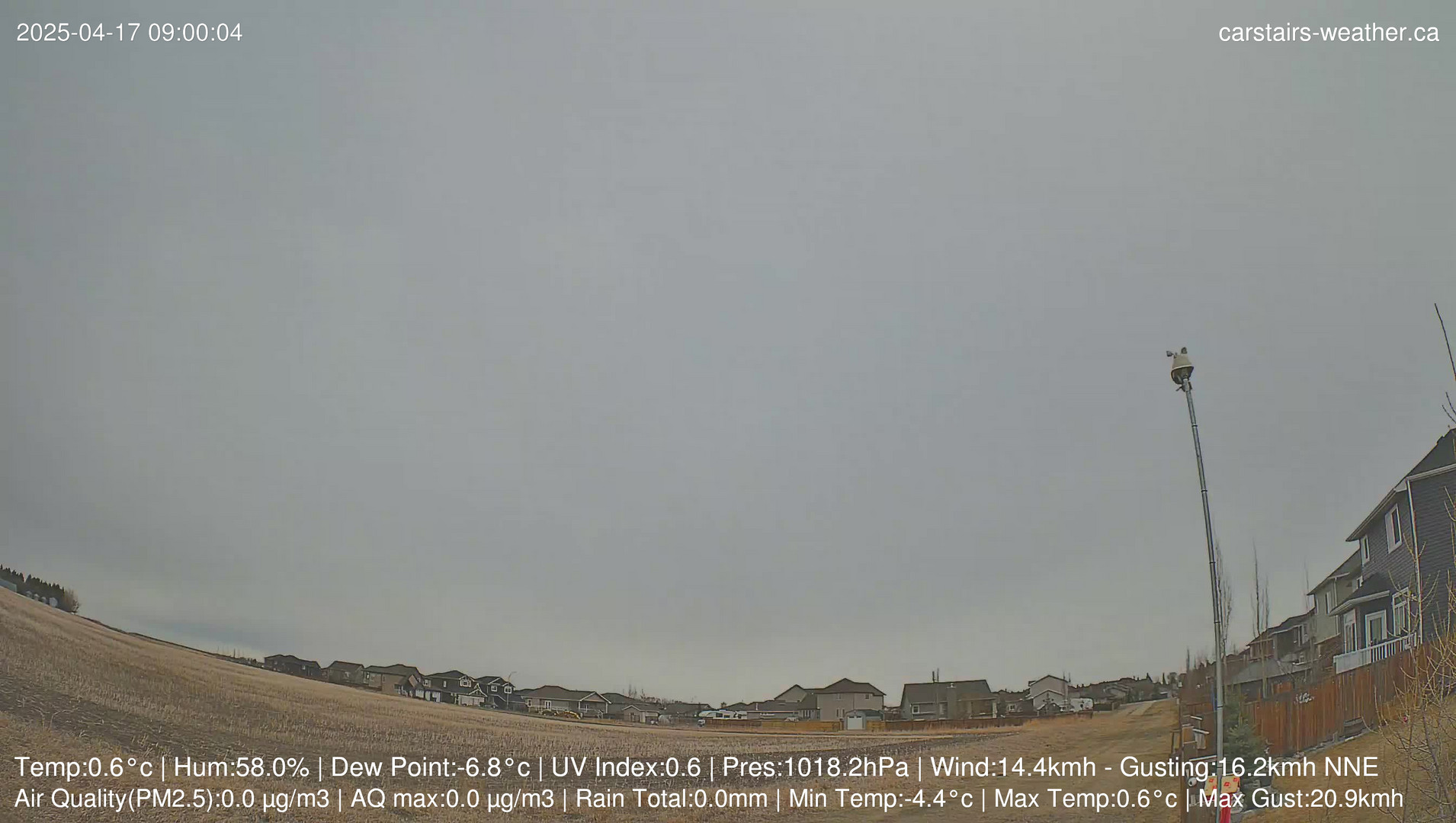 time-lapse frame, Carstairs Sky Cam webcam