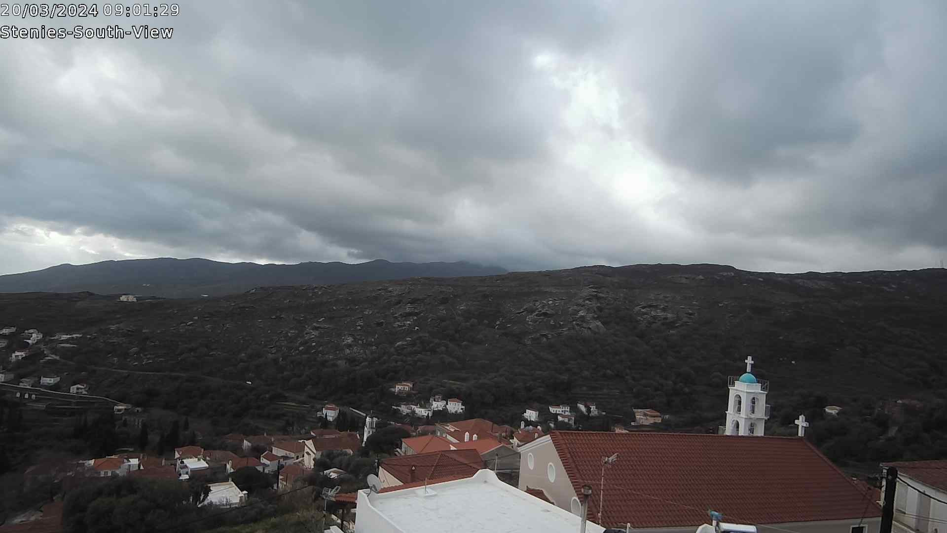 time-lapse frame, Stenies. Andros Island  South View webcam