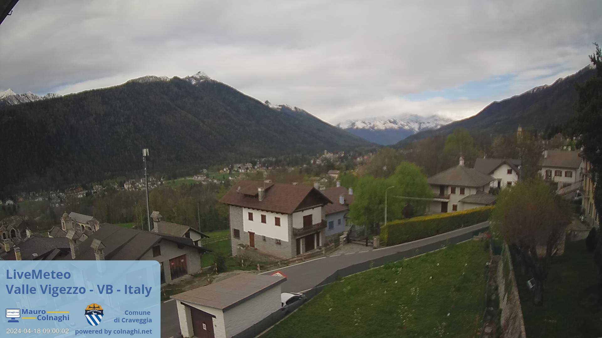 time-lapse frame, Valle Vigezzo webcam