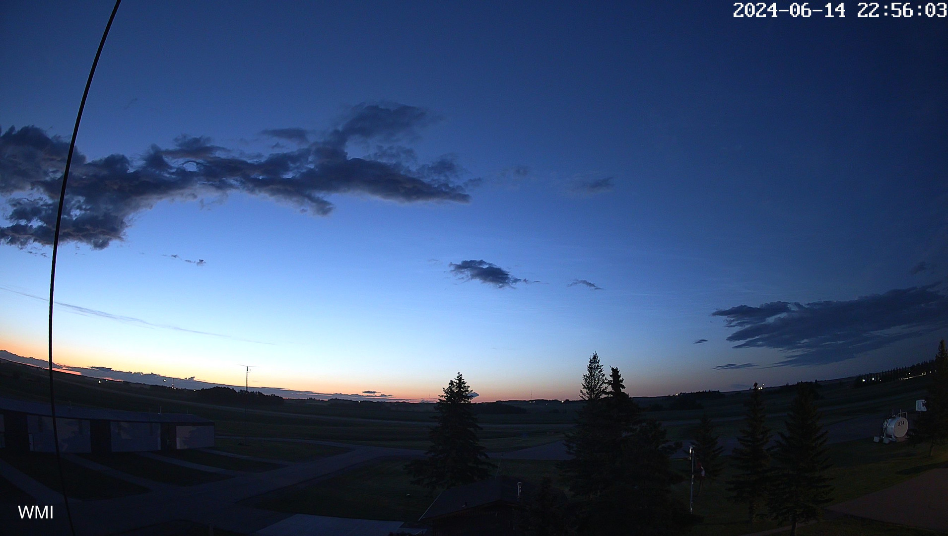 time-lapse frame, Noctilucent Clouds 20240614 webcam