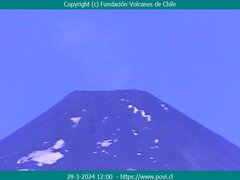 view from Villarrica Volcano on 2024-03-28