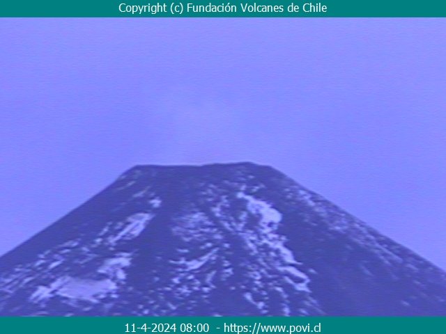 time-lapse frame, Villarrica Volcano webcam