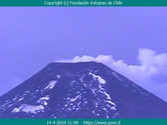 view from Villarrica Volcano on 2024-04-14