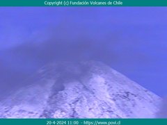 view from Villarrica Volcano on 2024-04-20