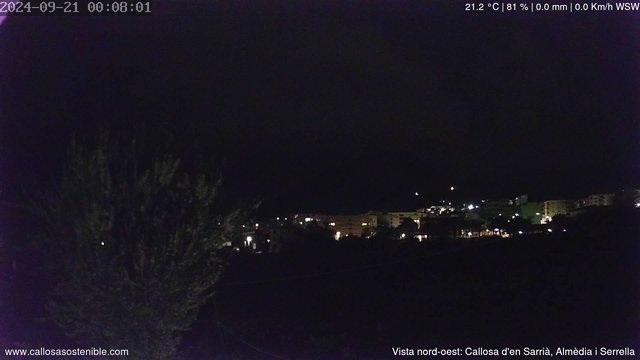 time-lapse frame, Callosa d'en Sarrià - Poble webcam