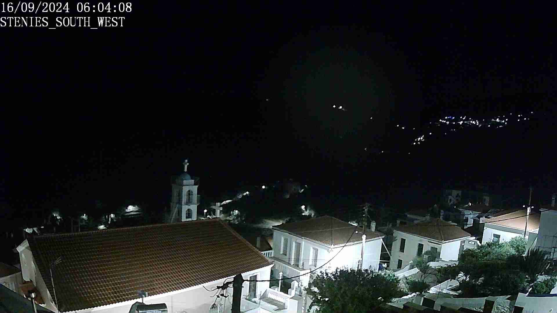 time-lapse frame, Stenies. Andros Island  SW View webcam