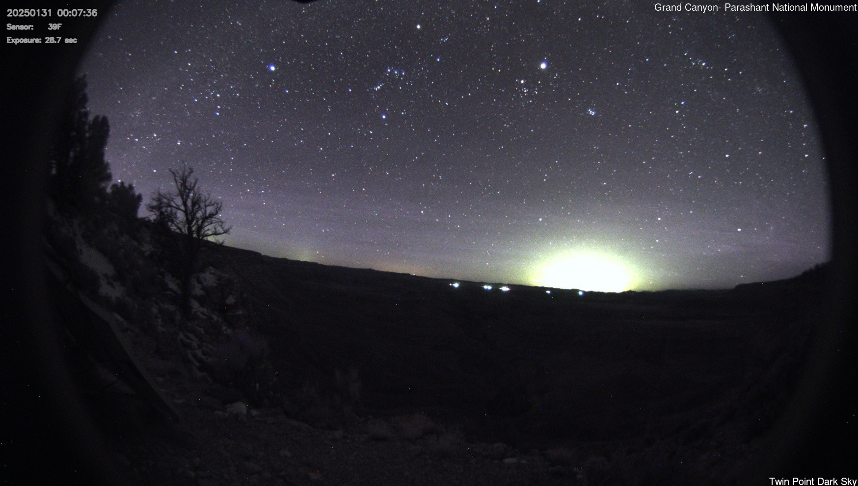 time-lapse frame, Twin Point - Dark Sky webcam