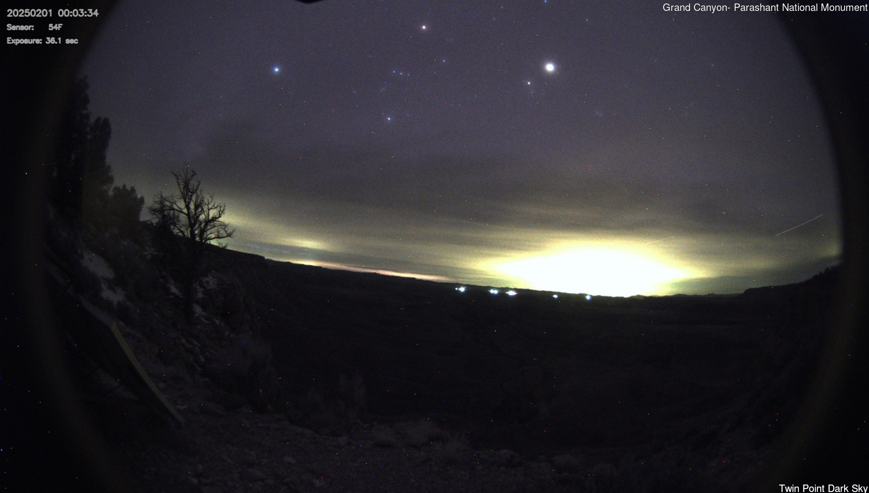 time-lapse frame, Twin Point - Dark Sky webcam