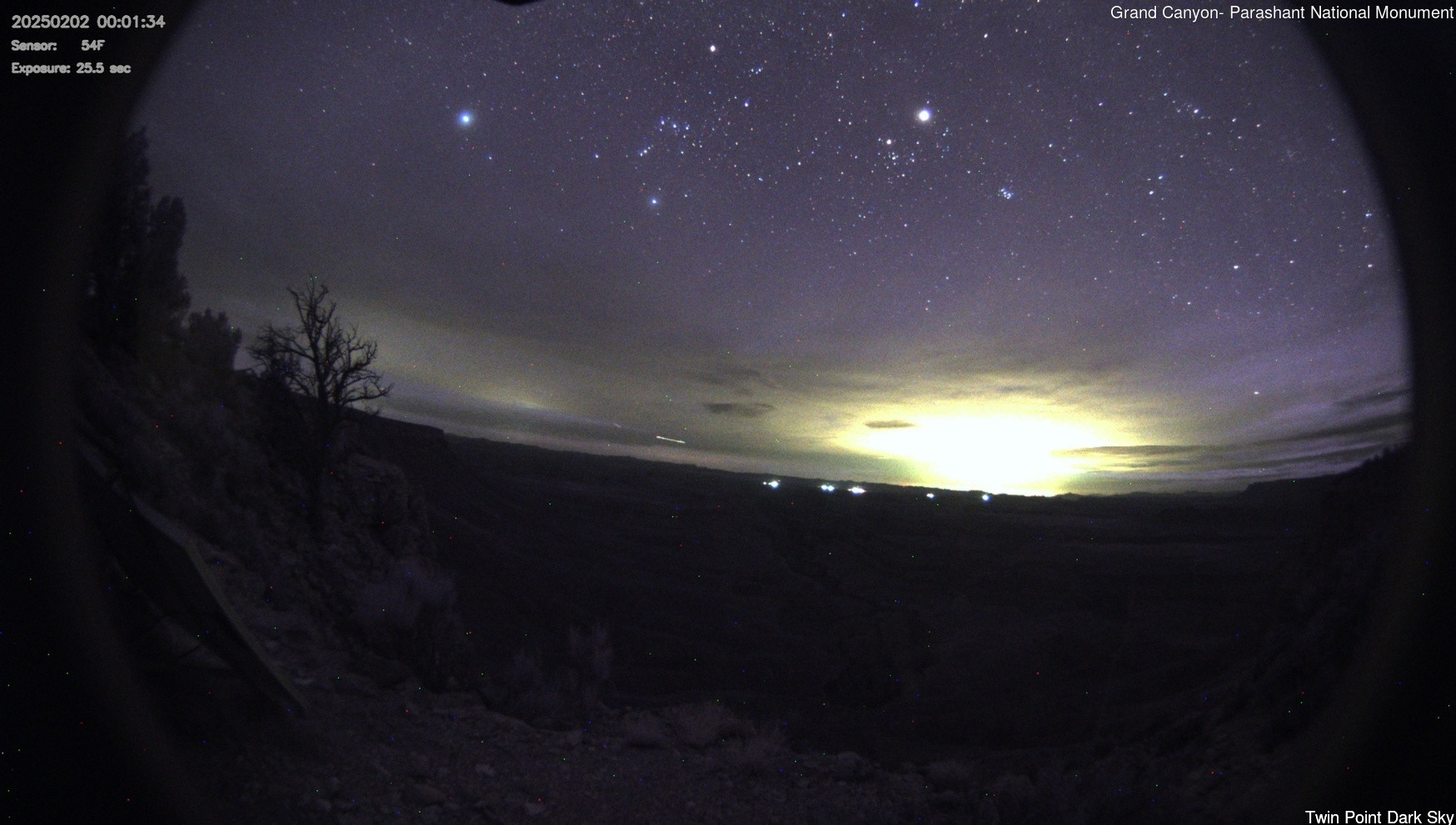 time-lapse frame, Twin Point - Dark Sky webcam