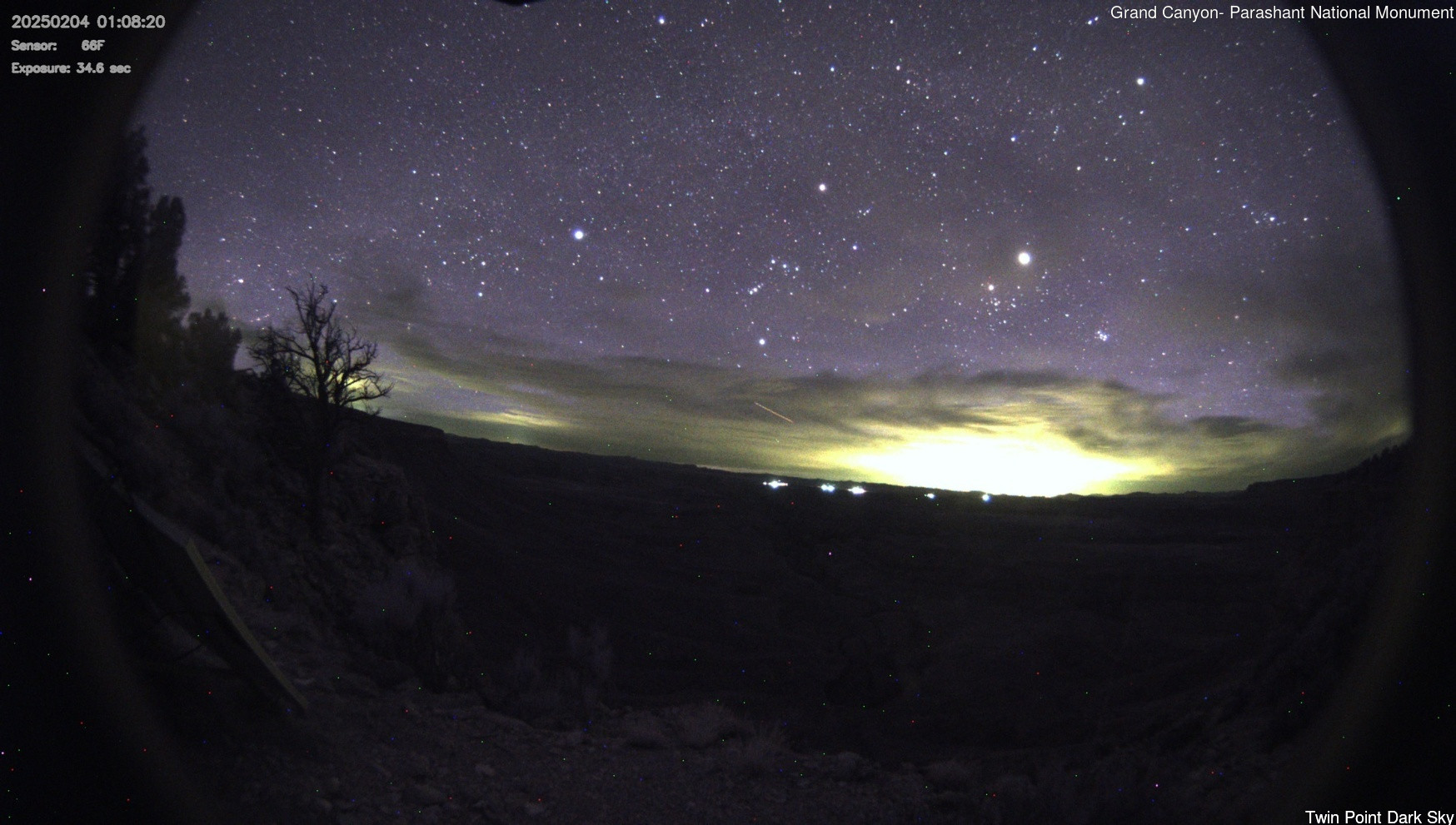 time-lapse frame, Twin Point - Dark Sky webcam