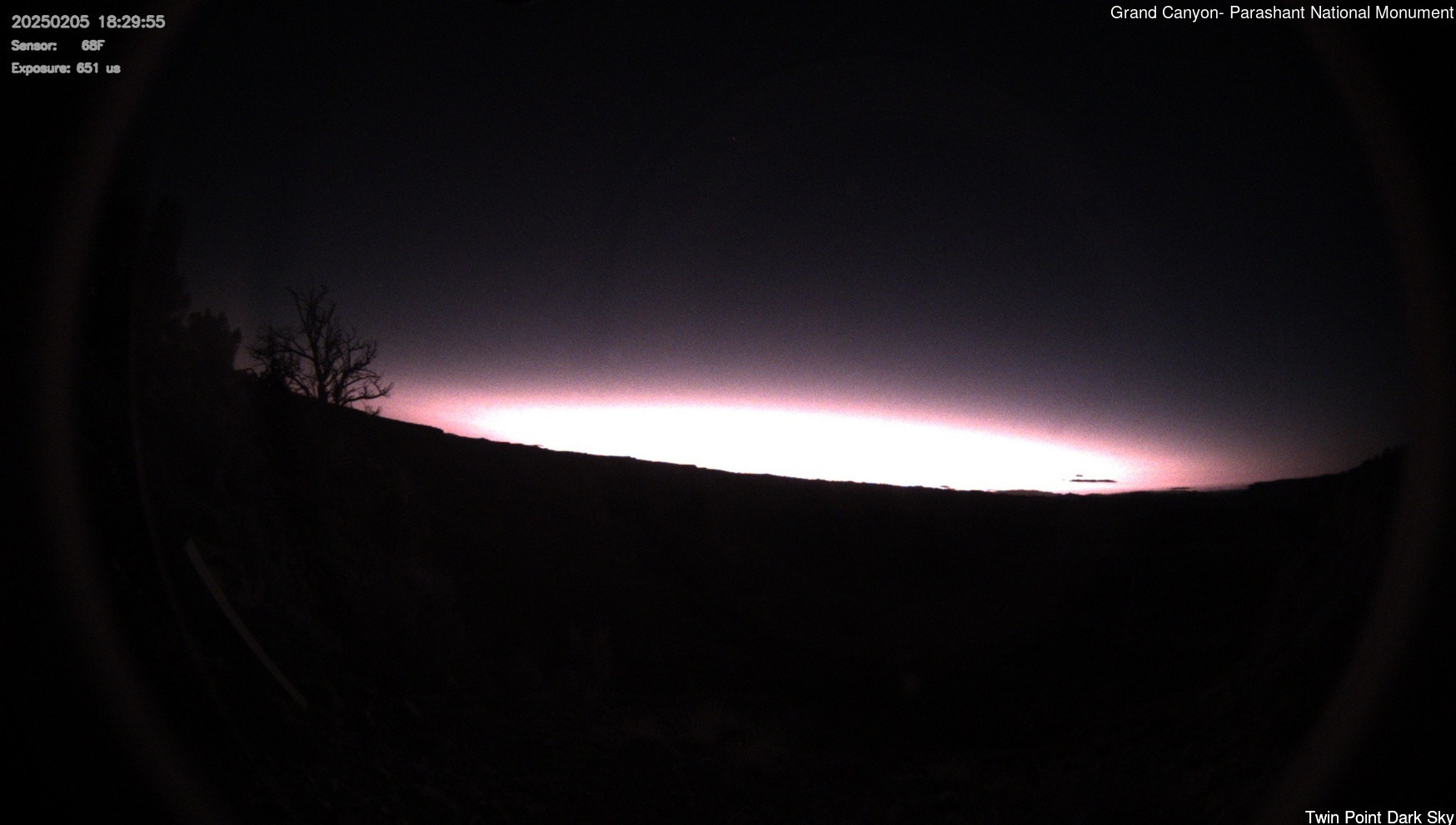 time-lapse frame, Twin Point - Dark Sky webcam