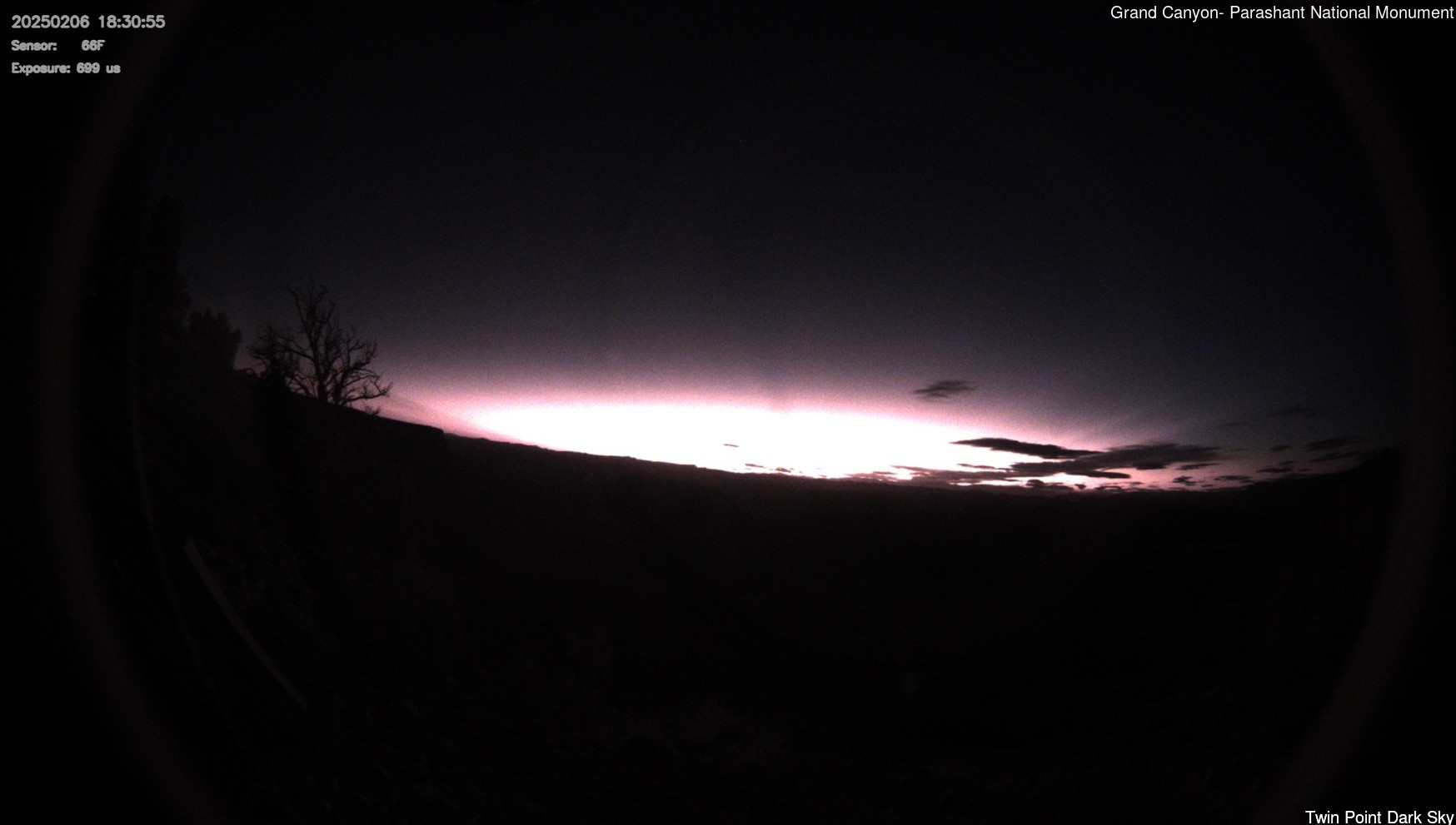 time-lapse frame, Twin Point - Dark Sky webcam