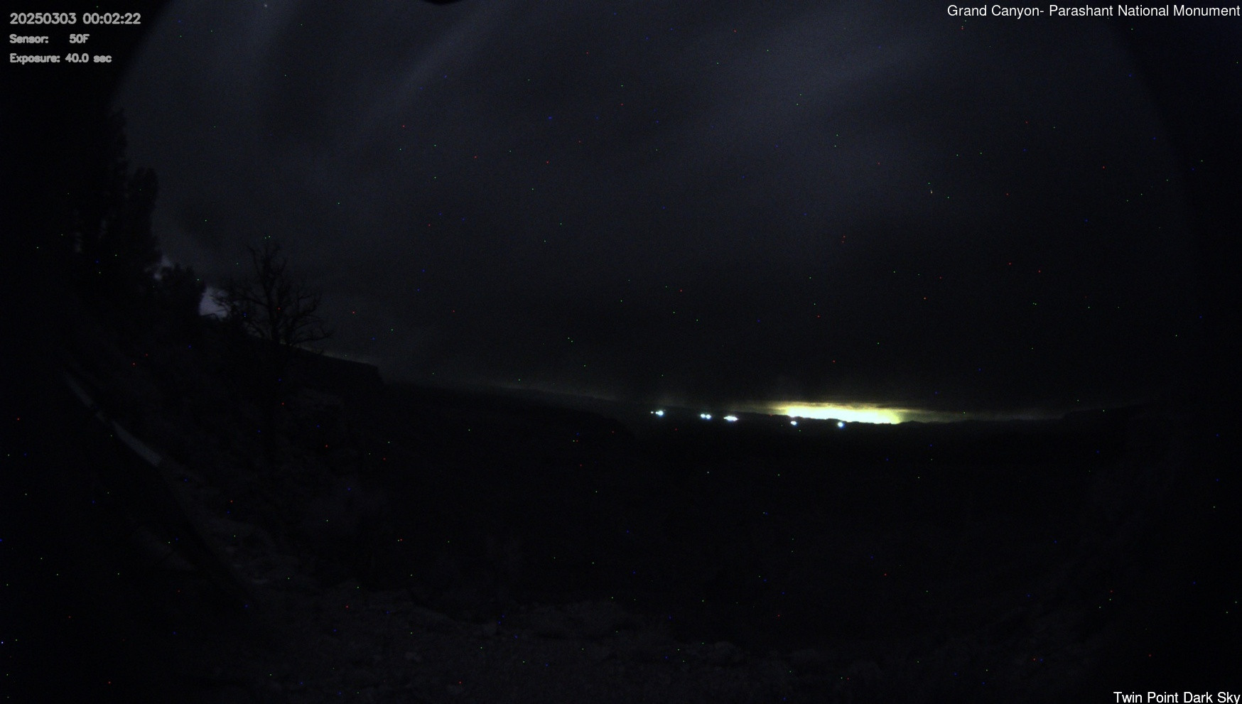 time-lapse frame, Twin Point - Dark Sky webcam