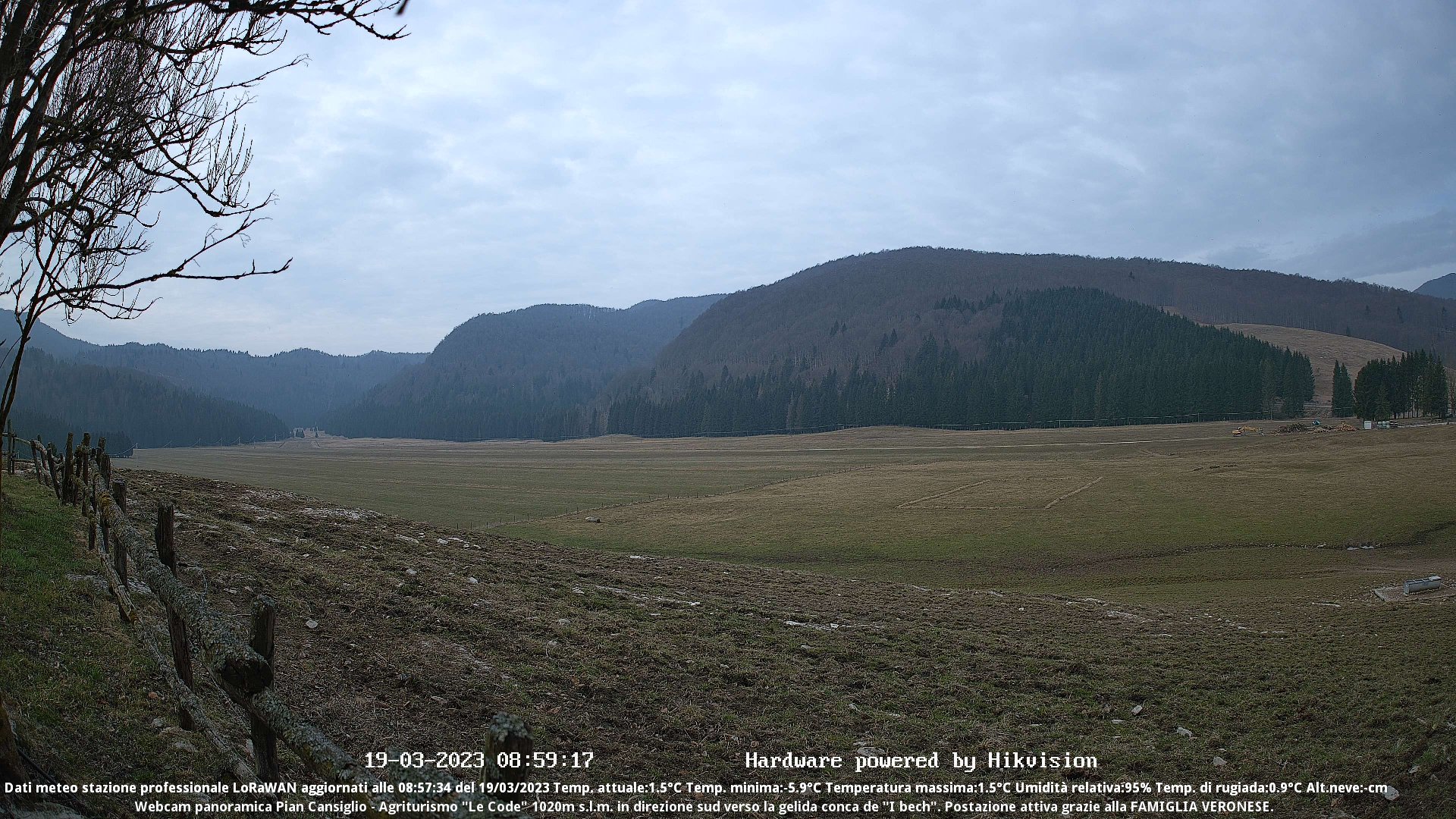 time-lapse frame, Webcam Cansiglio - verso la piana dei "Bech" webcam