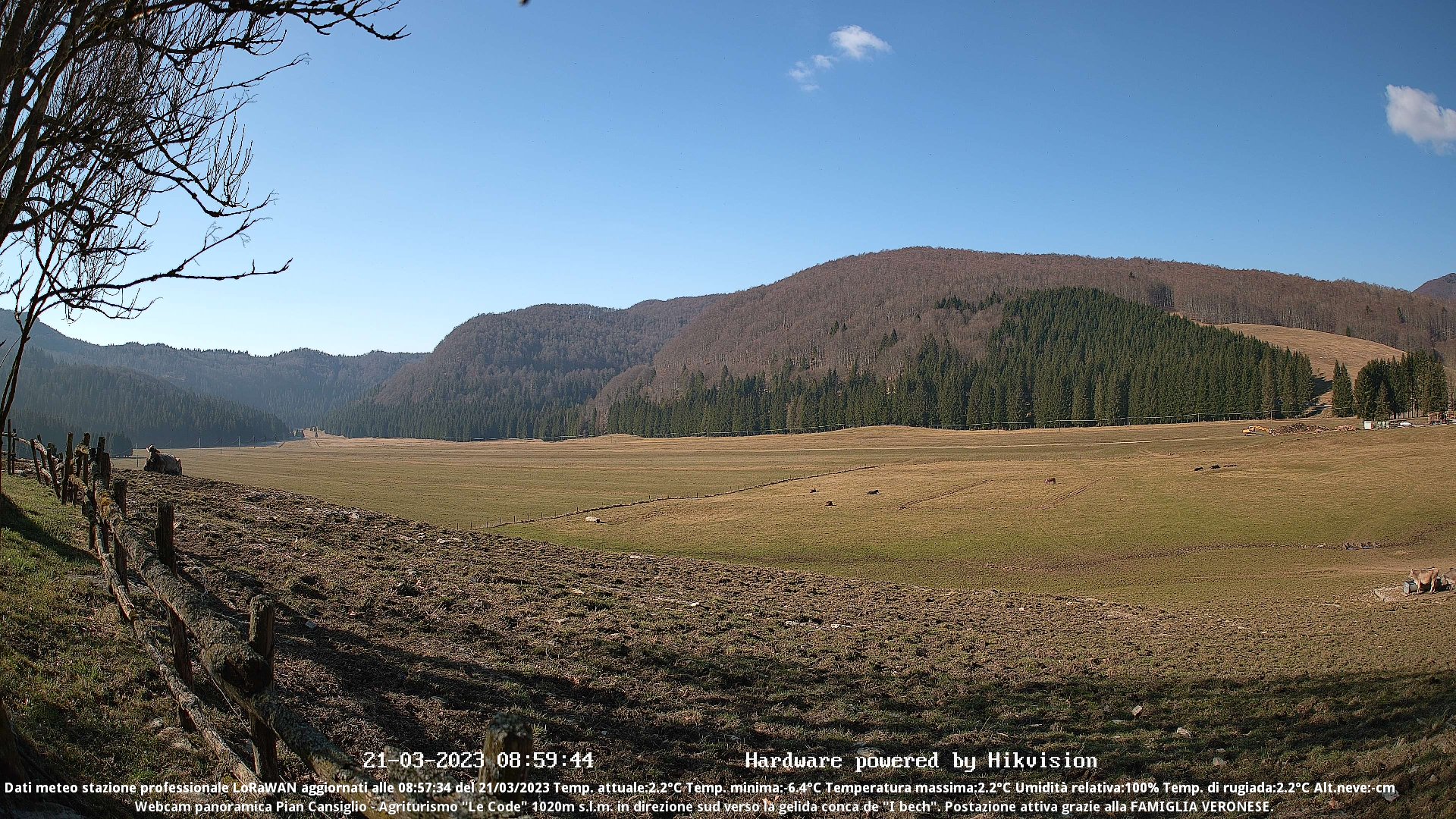 time-lapse frame, Webcam Cansiglio - verso la piana dei "Bech" webcam