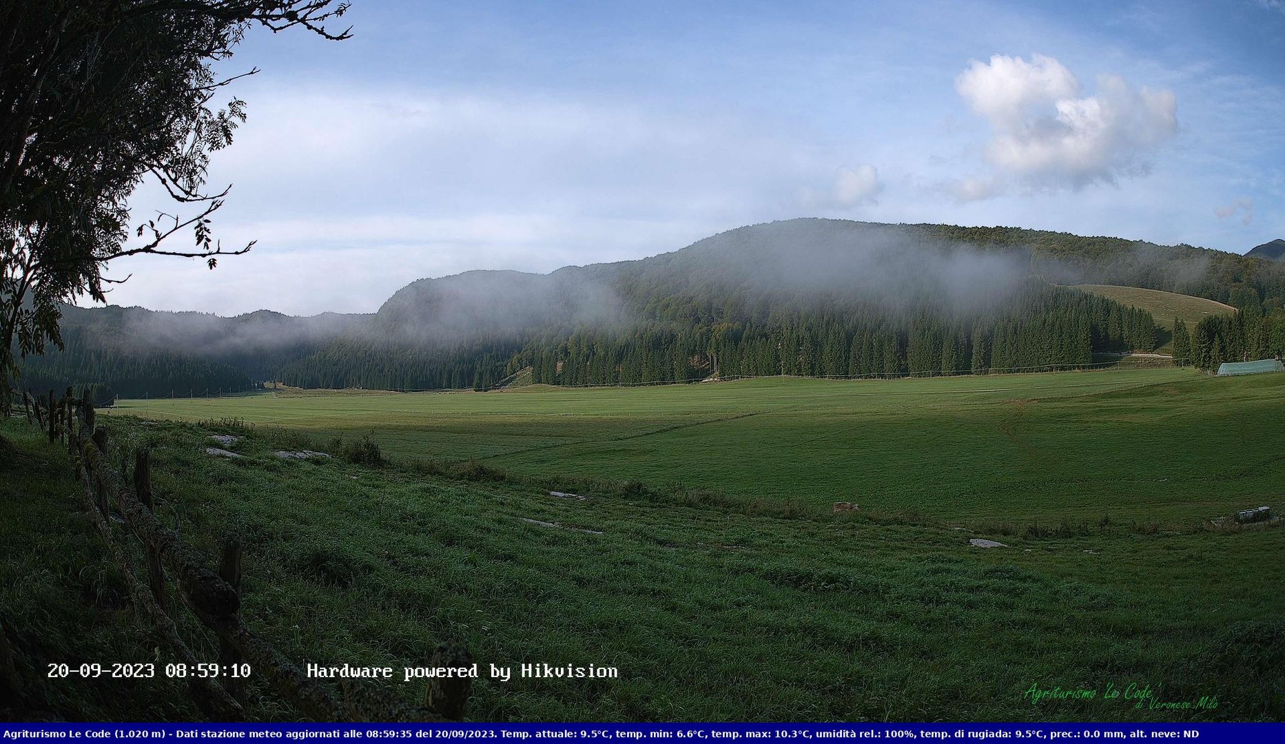 time-lapse frame, Webcam Cansiglio - verso la piana dei "Bech" webcam