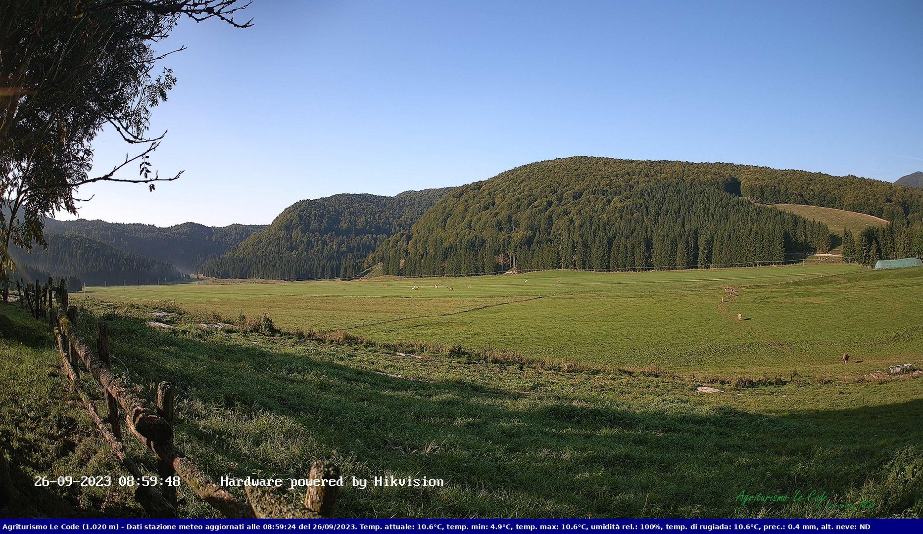 time-lapse frame, Webcam Cansiglio - verso la piana dei "Bech" webcam