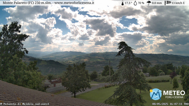 time-lapse frame, Monte Palareto webcam