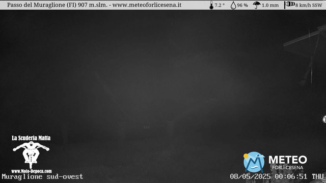 time-lapse frame, Passo del Muraglione webcam