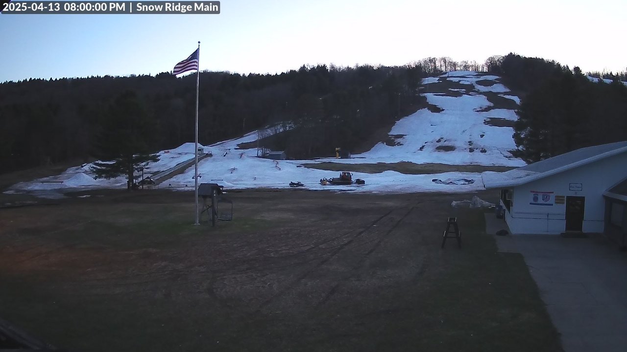 time-lapse frame, Snow Ridge Ski Hill webcam