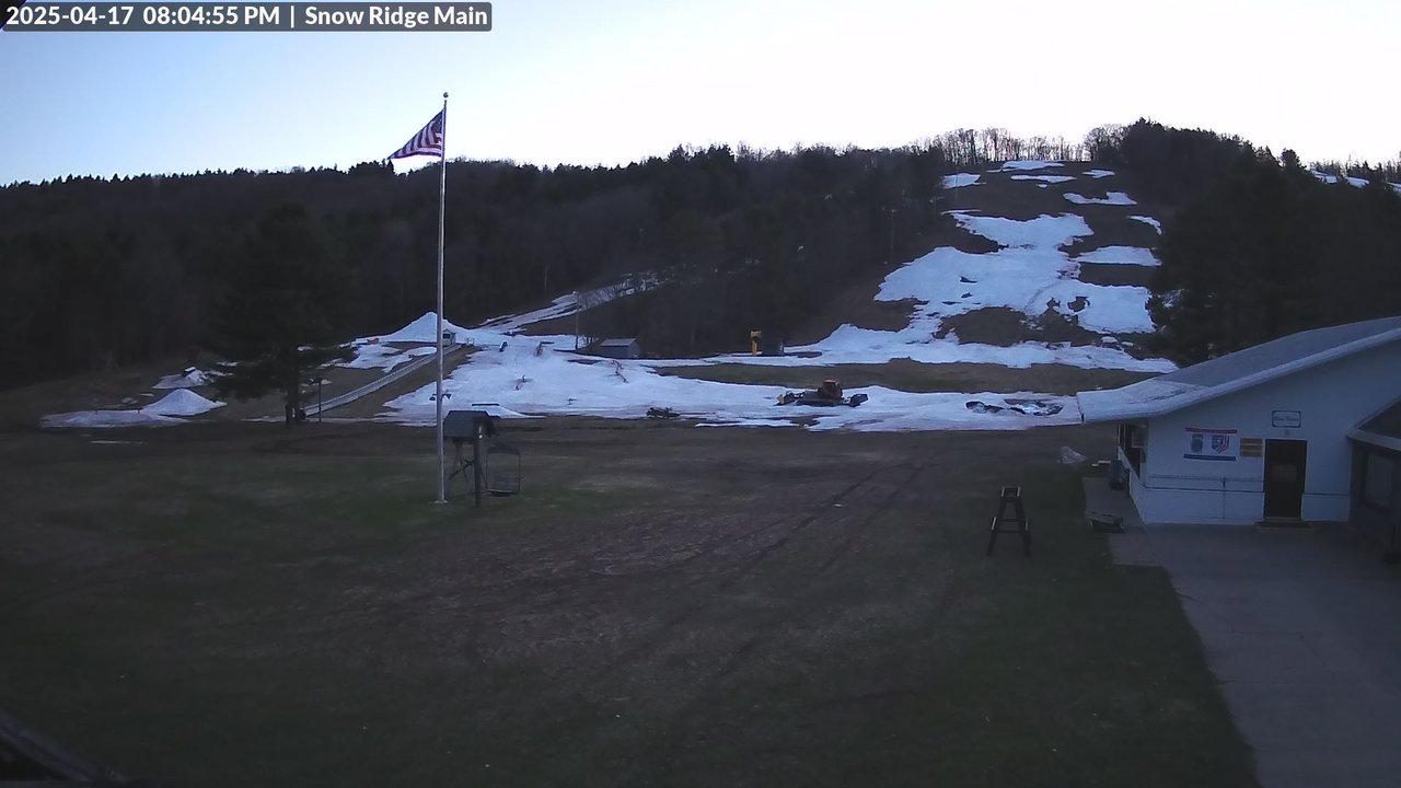 time-lapse frame, Snow Ridge Ski Hill webcam
