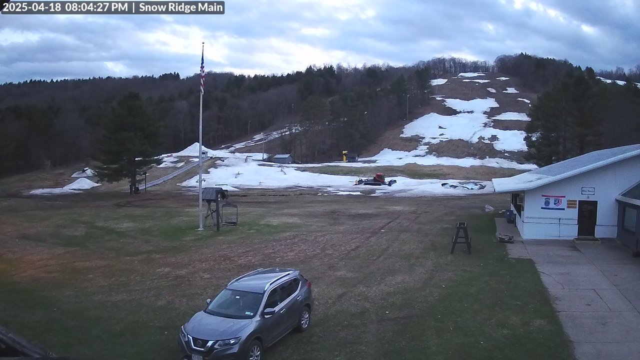 time-lapse frame, Snow Ridge Ski Hill webcam