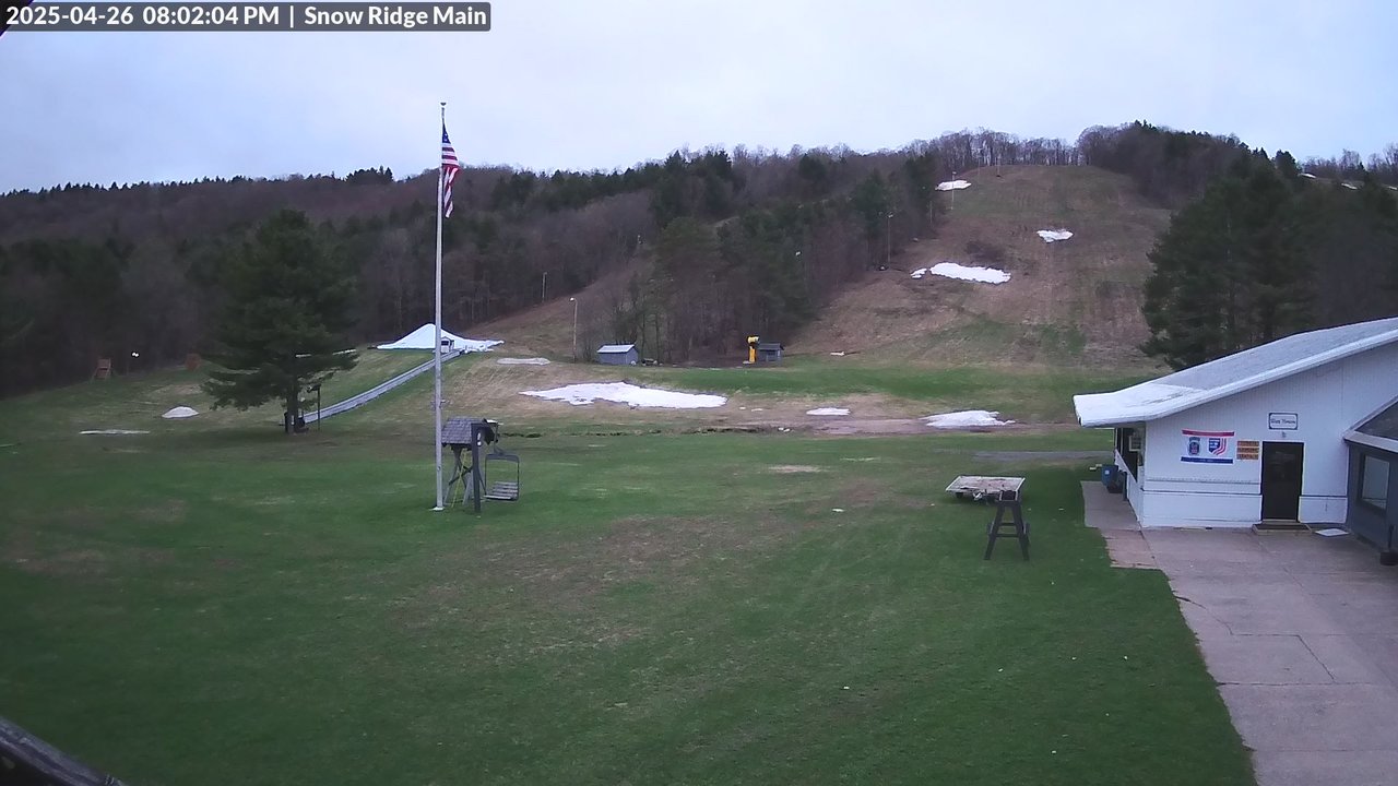 time-lapse frame, Snow Ridge Ski Hill webcam